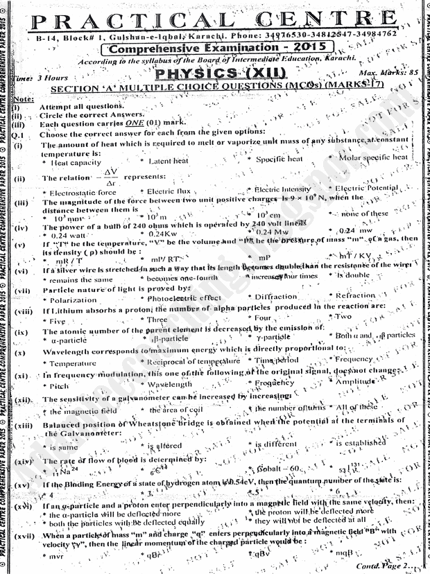 practical centre guess papers 2015 class 12th