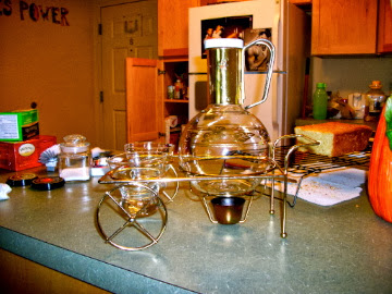 Antique Coffee Cart with carafe, creamer and sugar, Adventures in the Past Blog