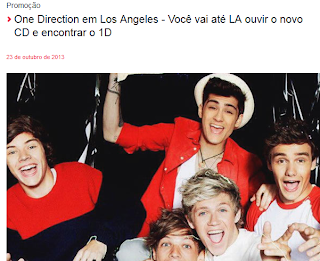  Concurso “One Direction em Los Angeles”