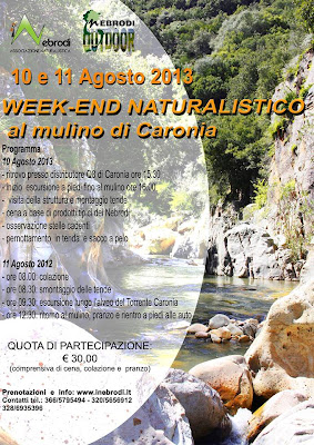 Week-end naturalistico al mulino di Caronia