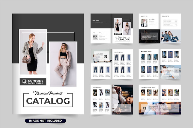 Business product catalog brochure vector free download