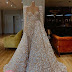 FULLY BEADED CREAM COLORED WEDDING DRESS 