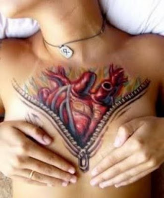 heart tattoo on breast tattoos designs girls tattoos heart tattoos