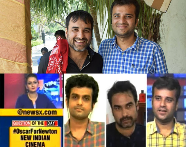 Murtaza Ali Khan with Pankaj Tripathi, Oscars, TV Discussion, Newton