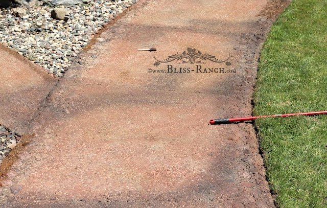 Conrete Stain Front Porch Step Walkway Bliss-Ranch.com