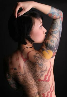 Traditional Japanese Tattoo Design on Back