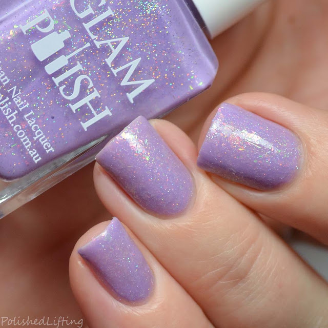 purple flakie nail polish