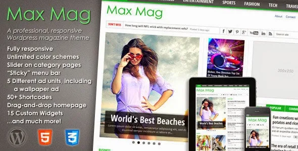 Max Mag - Responsive Magazine WordPress Theme 