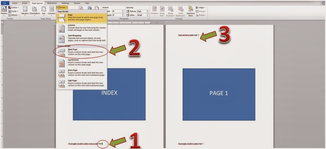 Cara Letak Nombor Muka Surat Di Word