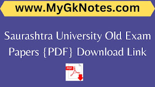 Saurashtra University 2022 Exam Papers {PDF} Download Link
