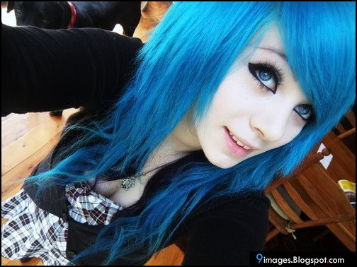 blue-hair, cute, girl, emo-girl |  width=