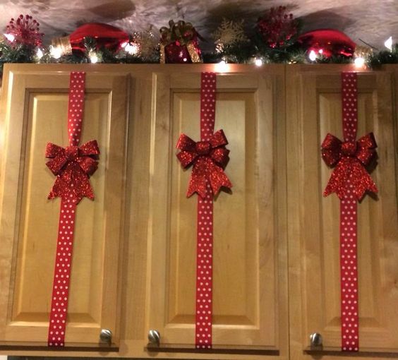 cabinet wrap for christmas