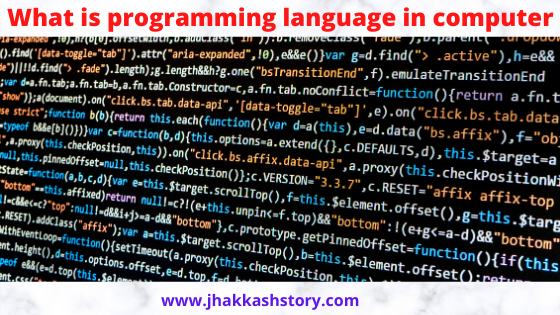 What is programming language in computer