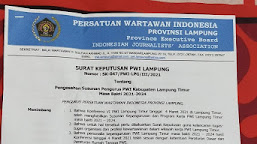 SK PWI Lamtim Periode 2021-2024 Telah Terbit