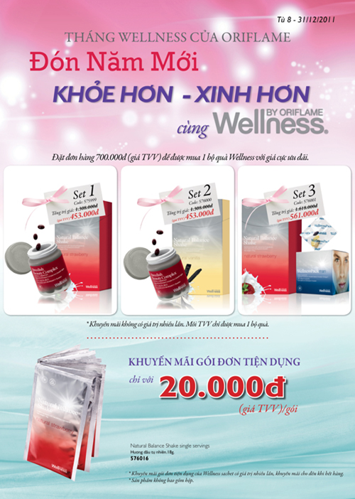 Oriflame 13-2011 - Tháng Wellness của Oriflame: Đón năm mới khỏe hơn, xinh hơn