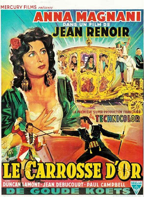 Un cartel de La carroza de oro de Jean Renoir