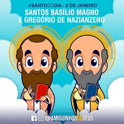 desenho Santos Basílio Magno e Gregório de Nazianzeno