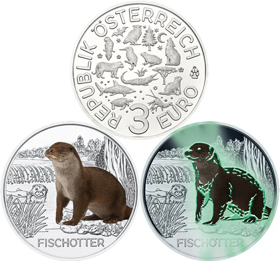 Austria 3 euro 2019 - The Otter