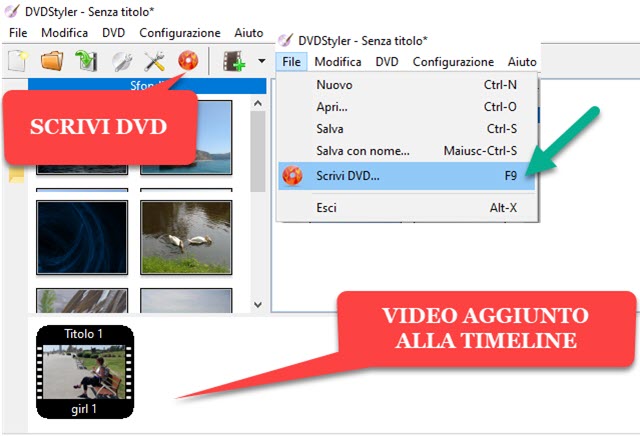 masterizzare DVD video con DVDStyler