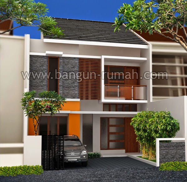 Desain Rumah  Minimalis  2 Lantai  Lebar  8  Meter  Gambar  