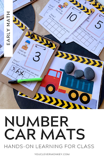 Construction Themed Number Pack - These construction themed number play mats are perfect for building number sense from preschool to first grade! With three different types of truck themed number mats included, just choose the one you want to add to your math centers, morning work or math tubs. Just print and add different materials to invite play - rocks, blocks, LEGO, playdough... so many ways to use this pack to build rich math play in the Early Years!