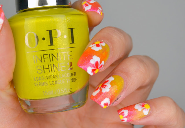 Hawaiian Flower Nail Art