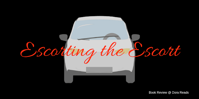 Escorting the Escort title image with black background, white car, and red writing