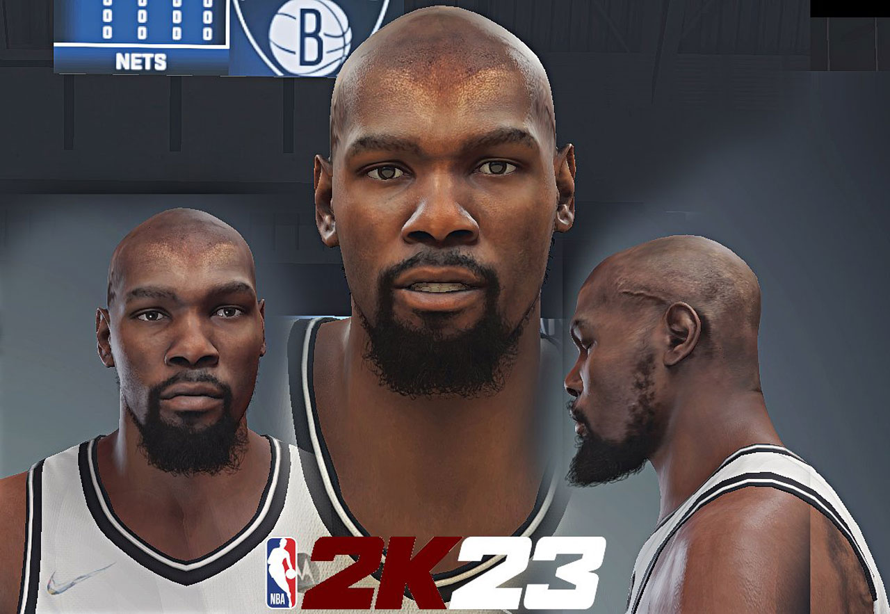 NBA 2K22 Kevin Durant Bald Cyberface