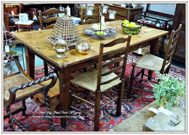 Vintage Farmhouse Table-A Day Antiquing- Antique Shopping