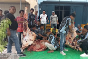 Hari Raya Idul Adha, Penasehat IPK Rudi Simorangkir Sembelih 2 Ekor Lembu