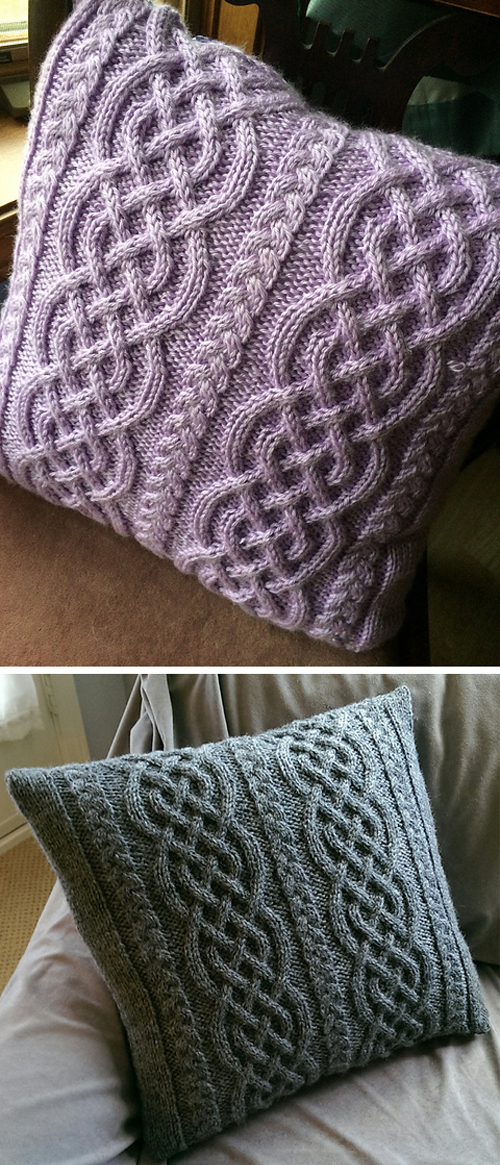 Celtic Knit Aran Pillow - Free Pattern 