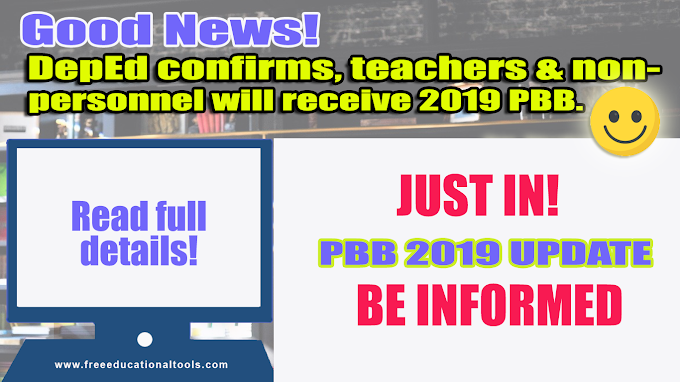 PBB 2019 Update: DepEd confirms teachers and non-teaching personnel will receive bonus.