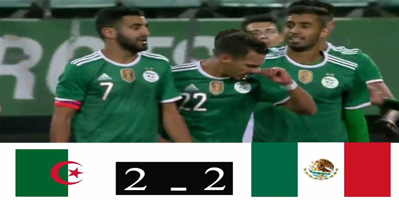 الجزائر المكسيك But.de.Match.Algérie.2-Mexique.2 مباراة الجزائر و المكسيك هدف اسماعيل بن ناصر اهداف الجزائر هدف محرز مبولحي مباراة ودية لاهاي 13/10/20