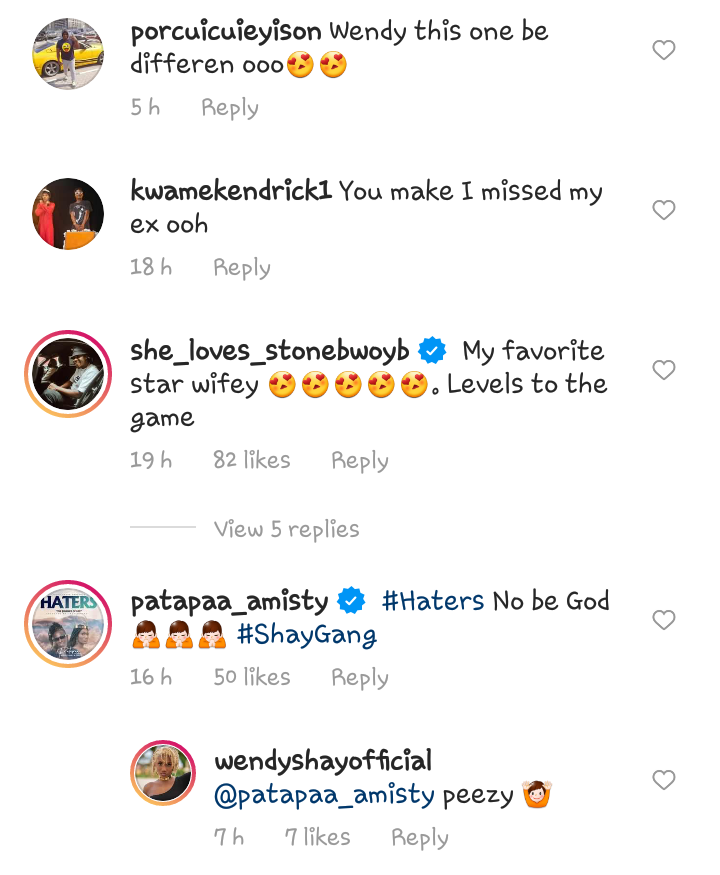 Wendy Shay new post comments