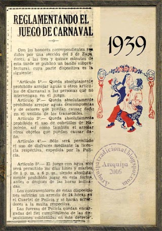 Reglamentando el juego de Carnaval  1939