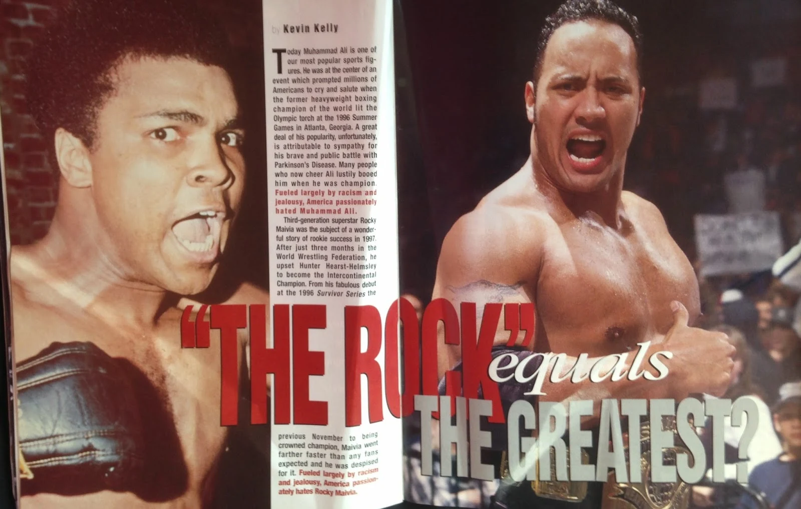 WWE - WWF Raw Magazine - April 1998 - Comparing The Rock to Muhammad Ali