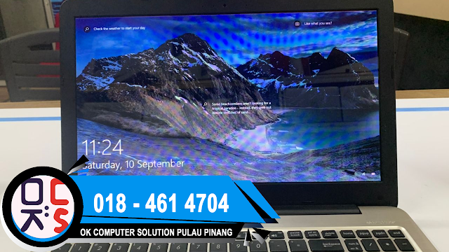 SOLVED : KEDAI LAPTOP JURU | ASUS A556U | LINE HORIZONTAL SCREEN  | NEW SCREEN REPLACEMENT