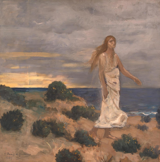 Pierre Puvis de Chavannes - Mujer junto al mar - 1857