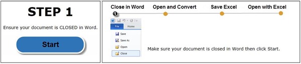 convert word to excel