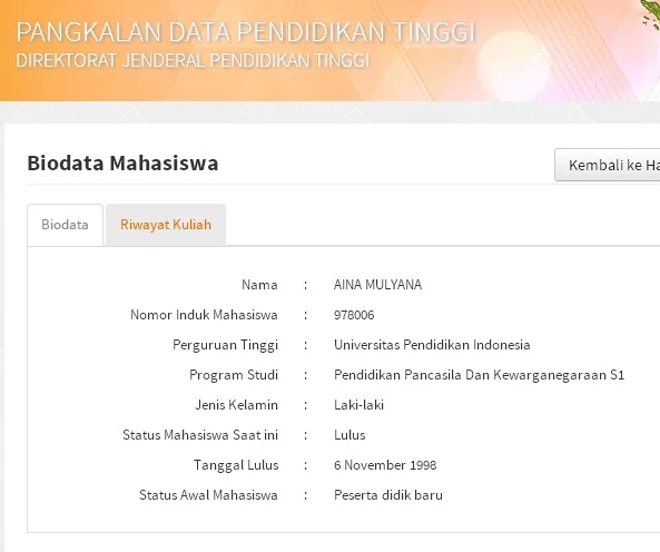 CEK IJAZAH APAKAH NAMA ANDA TERDAFTAR DI PORTAL DIKTI