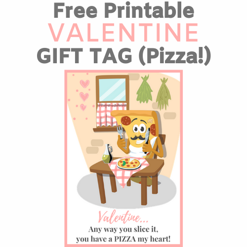 Free Printable Valentine Pizza Tag
