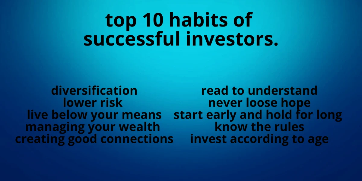 top 10 habits of successful investors - successful investor habits.