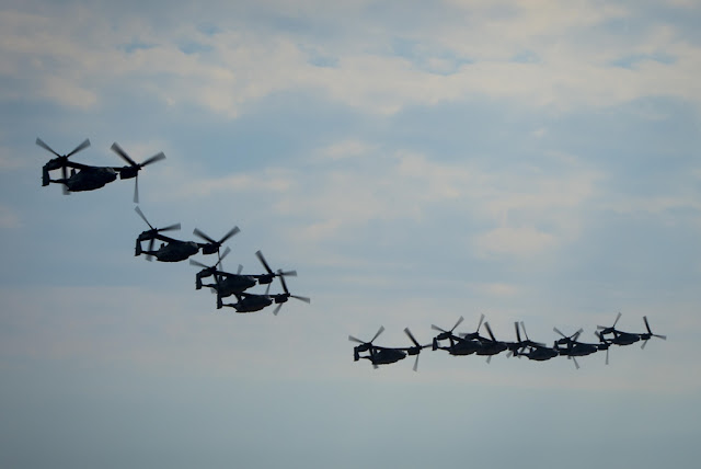 IMPRESSIVE FORMATION OF TEN CV22 OSPREYS