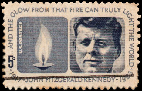 United States Postage Stamp US-1246 President John Fitzgerald Kennedy Memorial 5 cents 1964