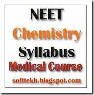 NEET Chemistry Syllabus 2016 for Medical UG Course