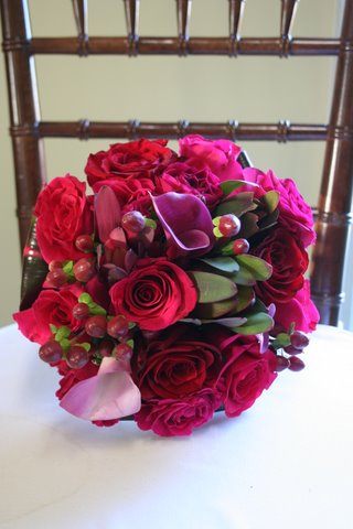 For the bride we created a handtied bouquet of Akito roses