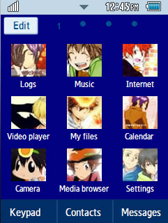 Anime Hitman Reborn Samsung Corby 2 Theme Menu