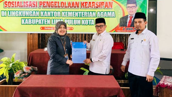 Kemenag Lima Puluh Kota Syariah Teken Kerja Sama dengan Bank Nagari