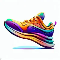 Colorful running shoe with a sleek design.
