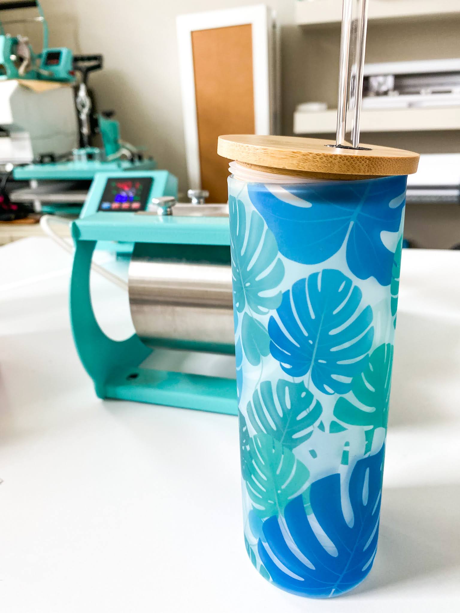 HOW TO SUBLIMATE A FROSTED GLASS TUMBLER WITH A TUMBLER PRESS